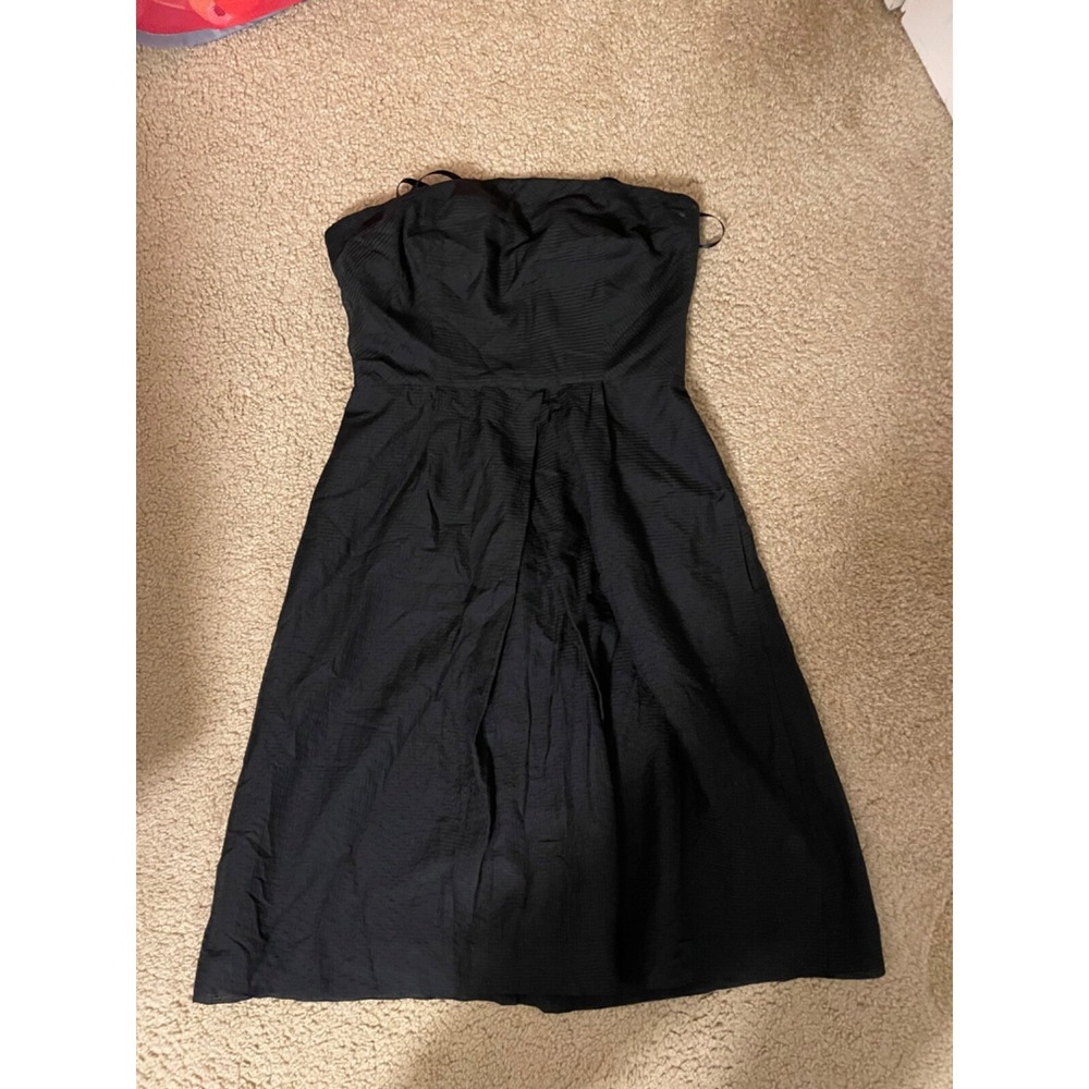 j crew littke black dress size 2 silk/cotton